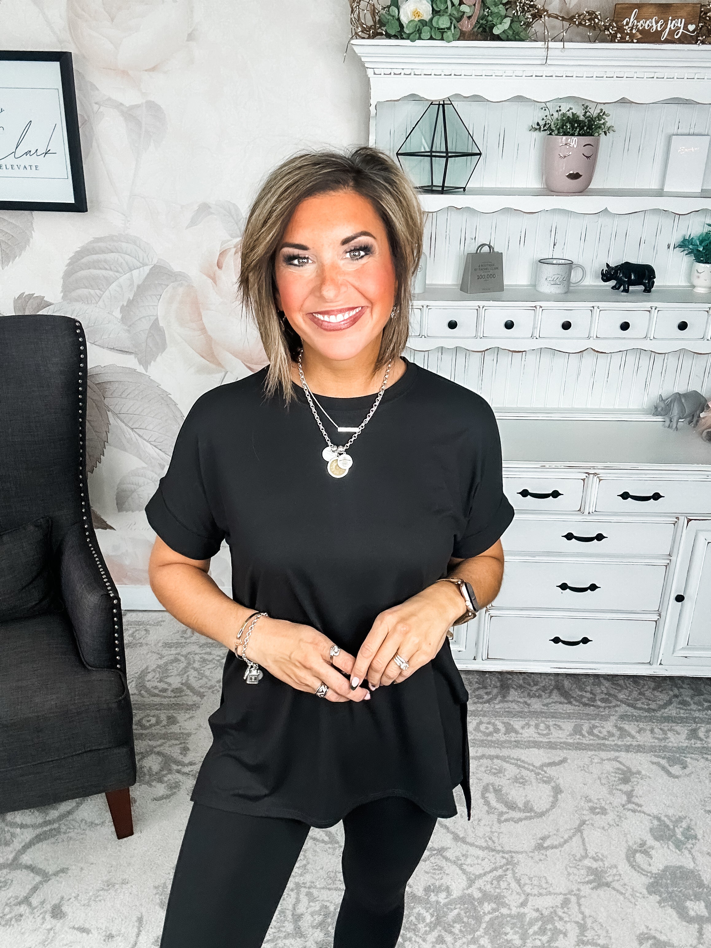 What You've Been Waiting For Lounge Set - Black