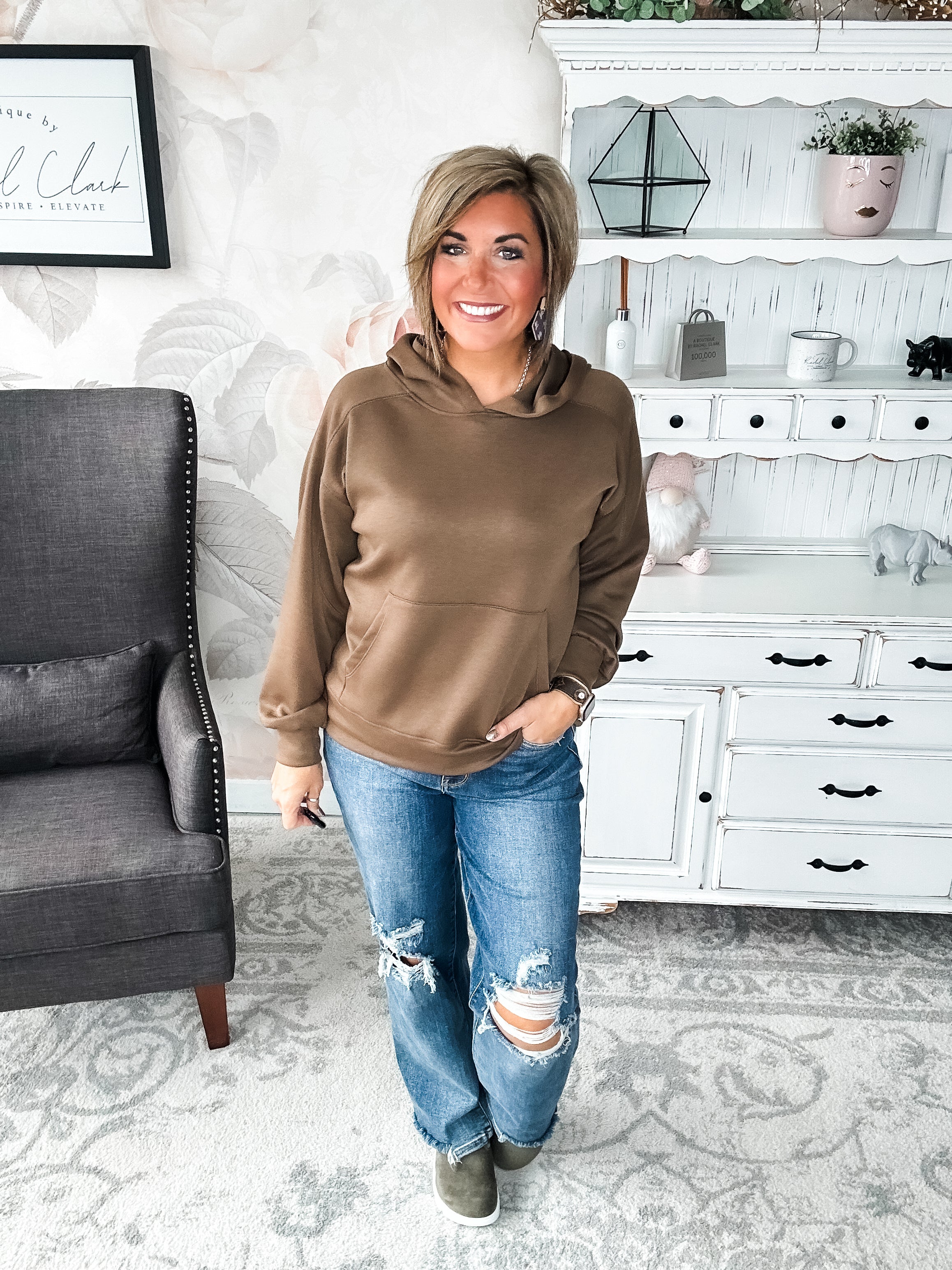 Charmed On The Weekend Hoodie - Mocha