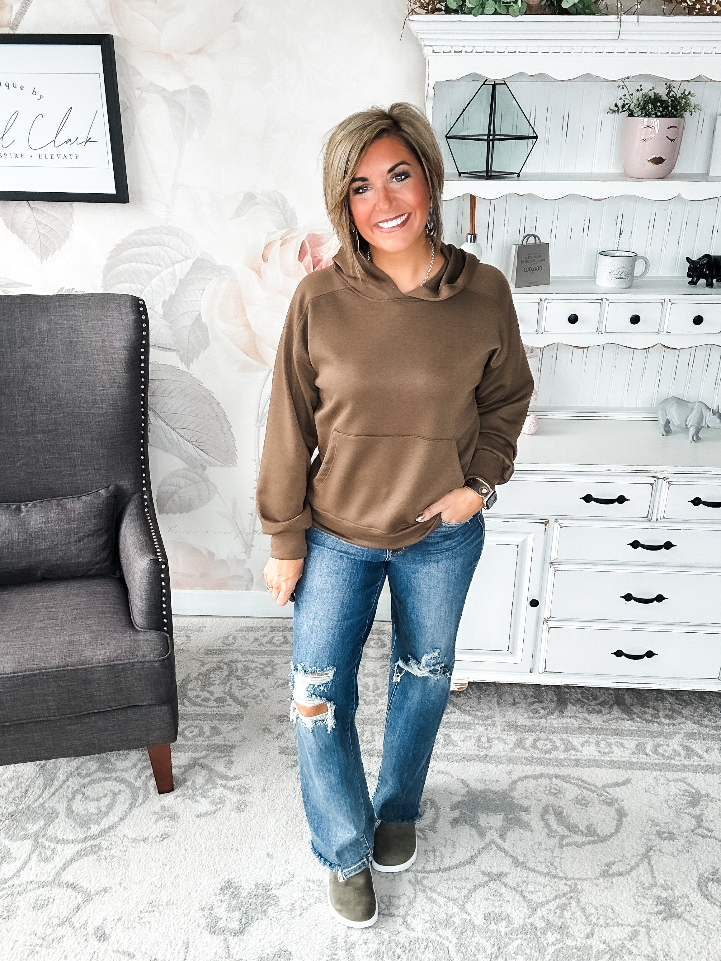 Charmed On The Weekend Hoodie - Mocha