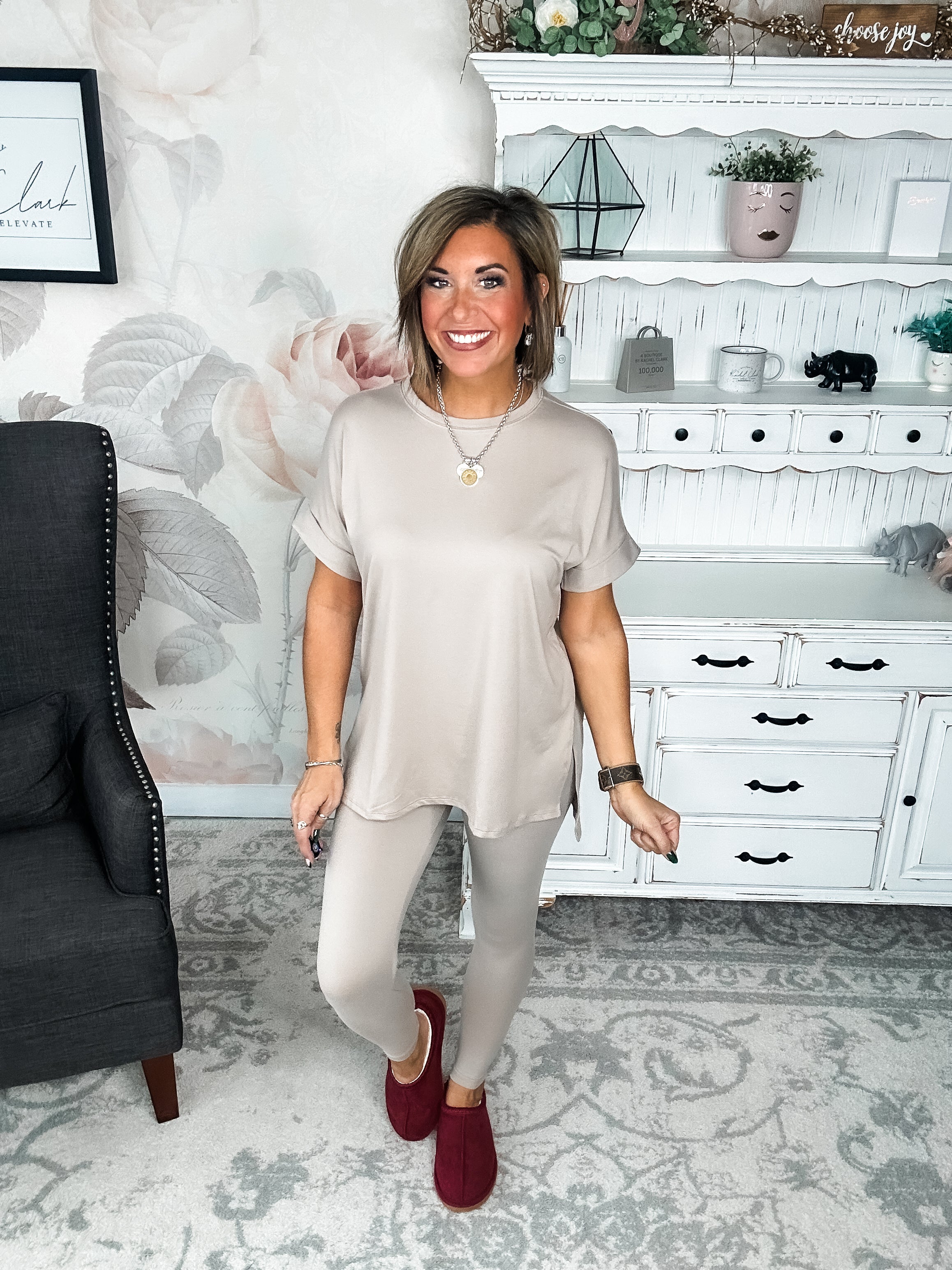What You've Been Waiting For Lounge Set - Ash Mocha