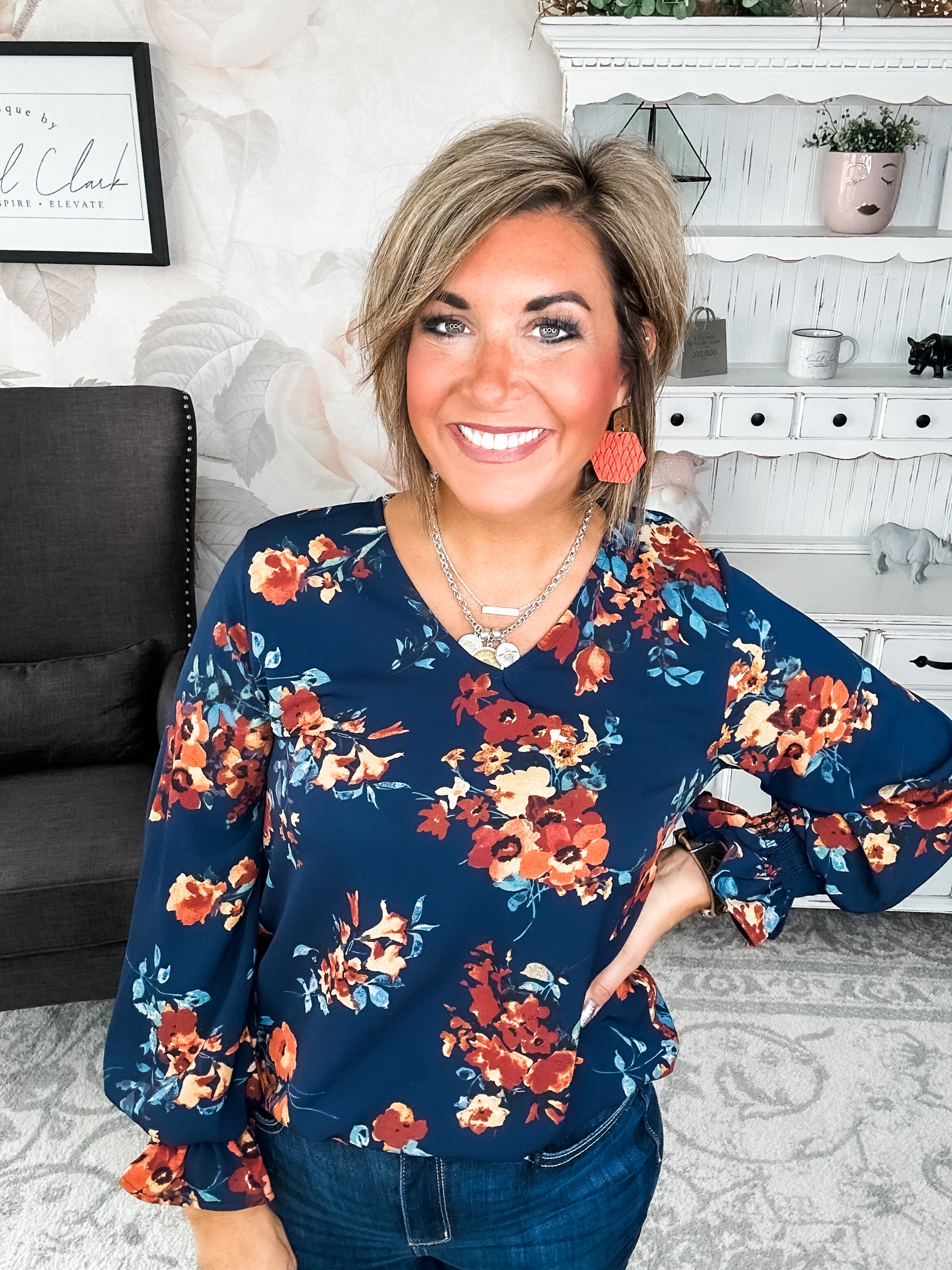 Don't Think You Know Blouse - Navy