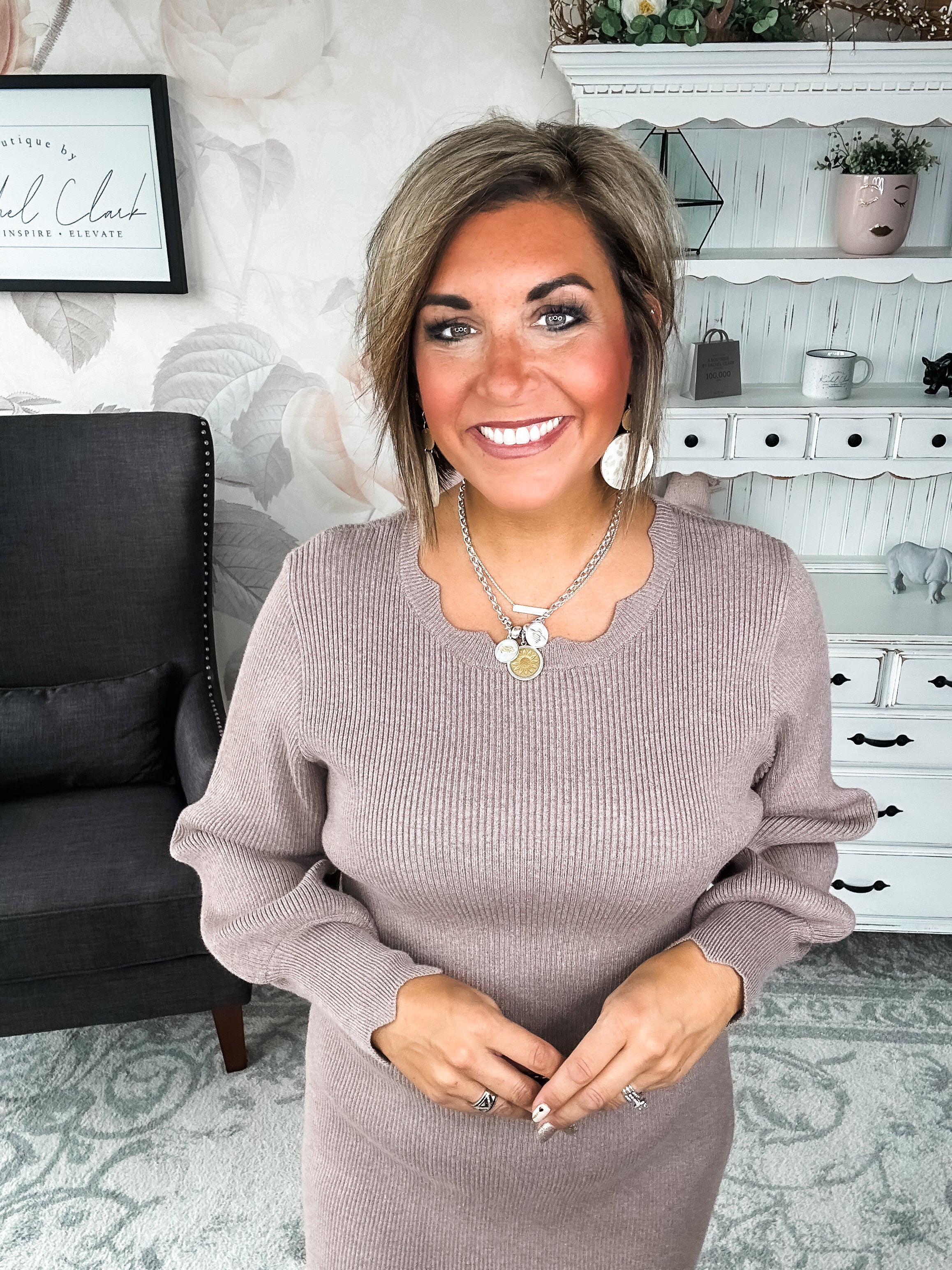 Positive Vibes Sweater Dress