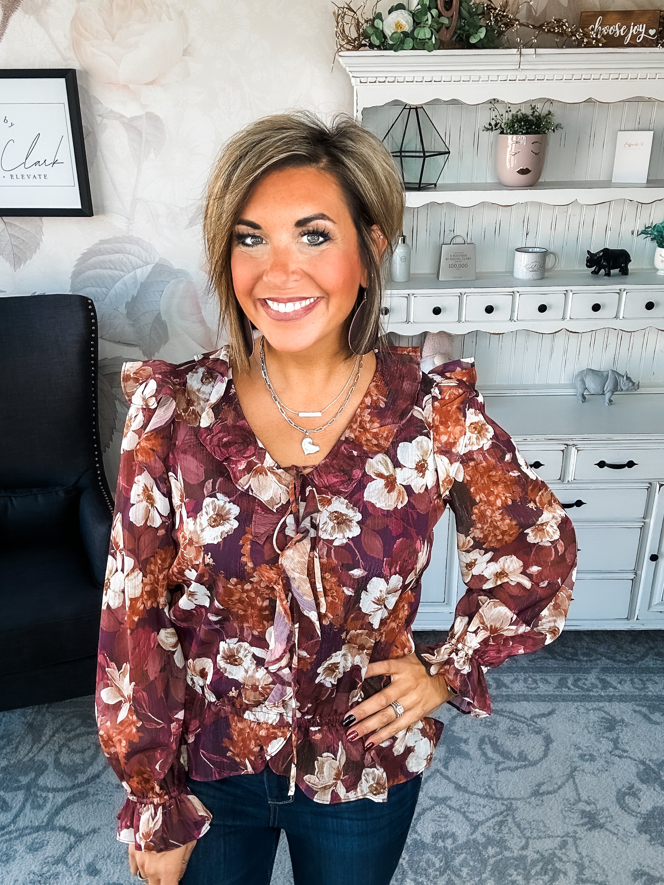 Wanted to Stay Floral Blouse