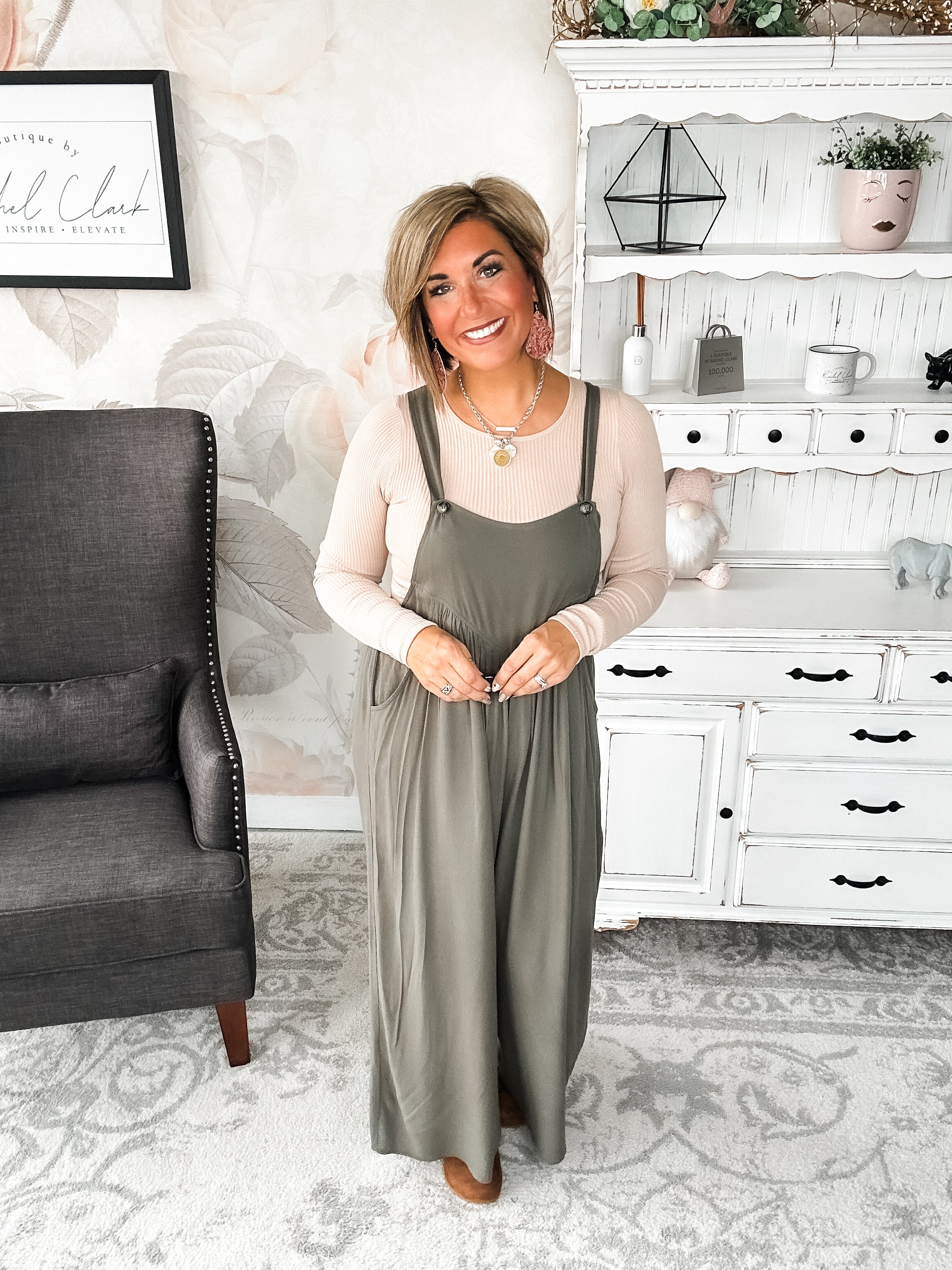 Now or Never Jumpsuit - Olive