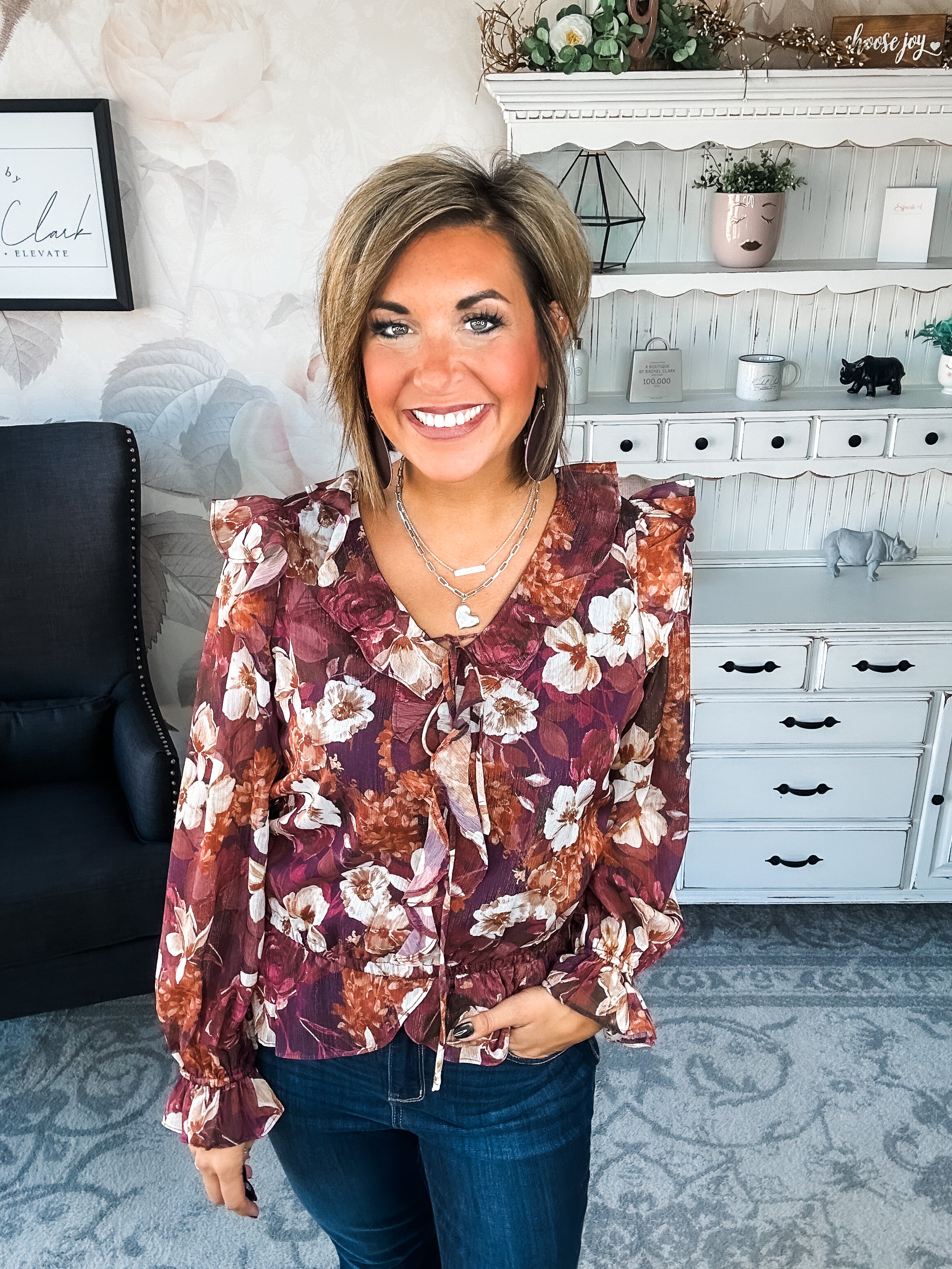 Wanted to Stay Floral Blouse