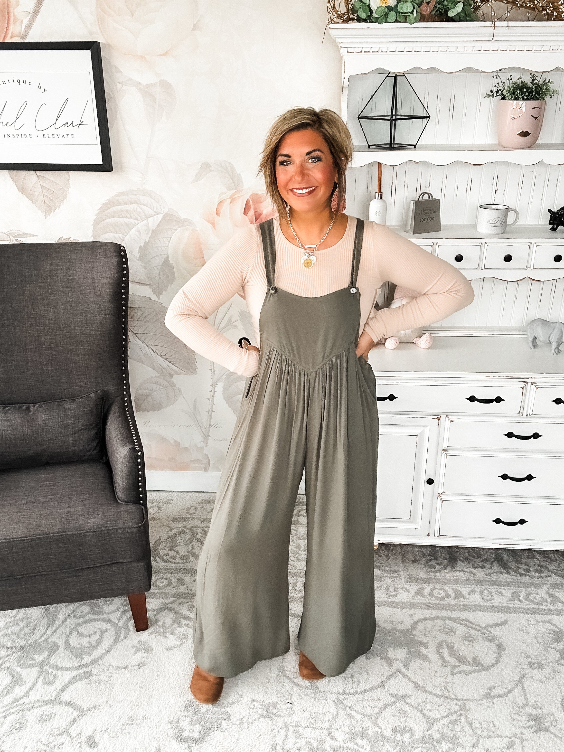 Now or Never Jumpsuit - Olive