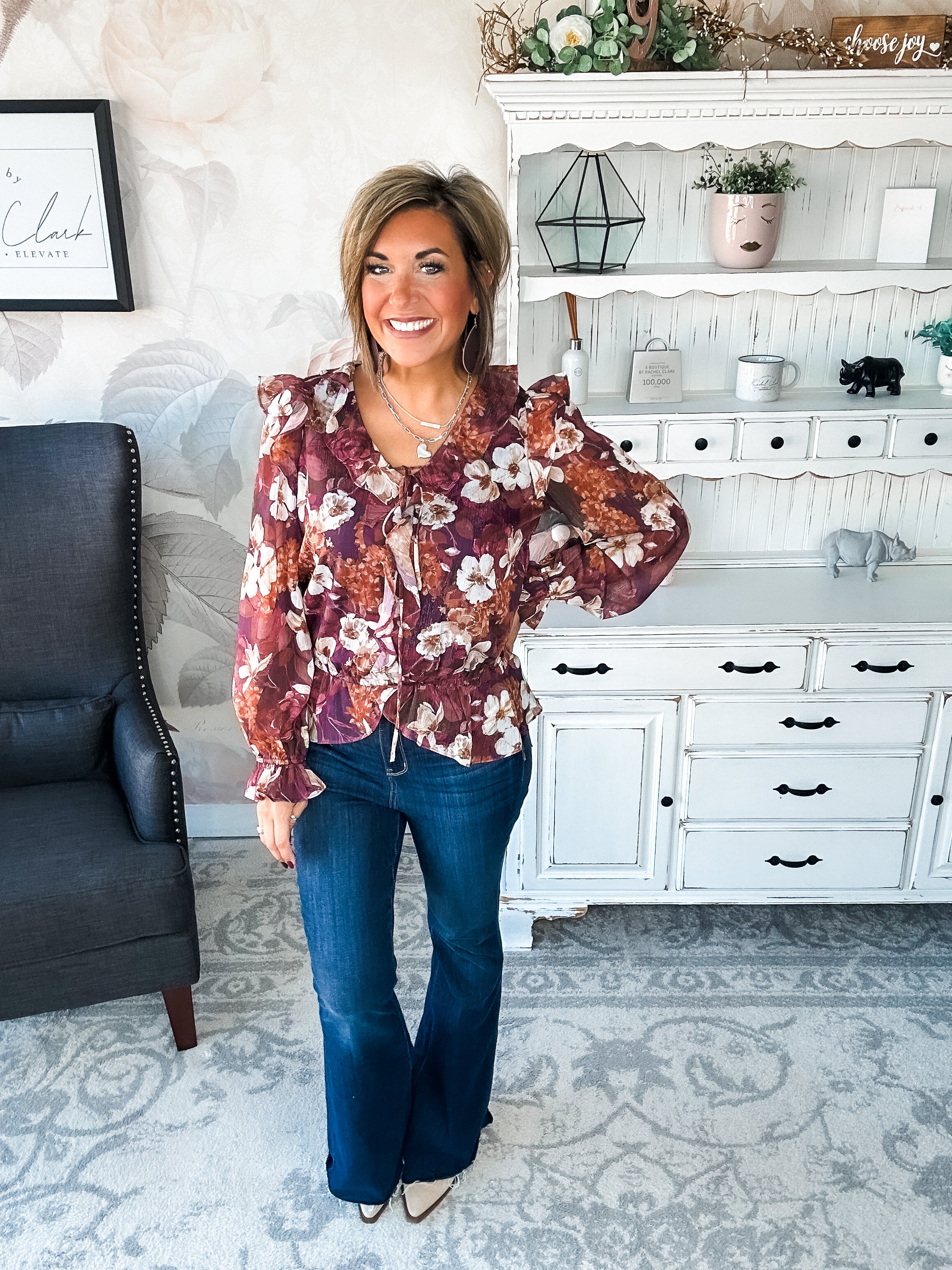 Wanted to Stay Floral Blouse