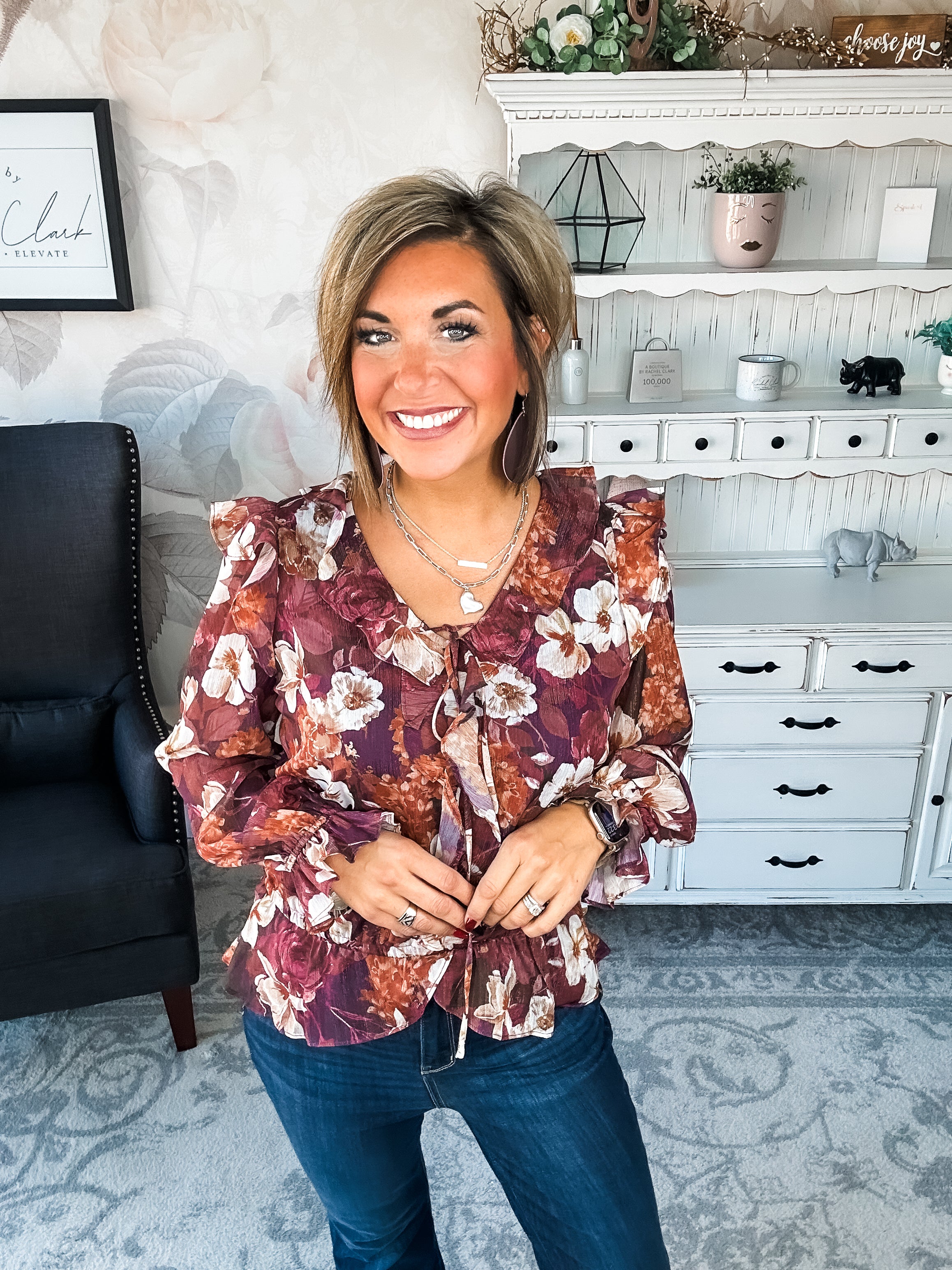 Wanted to Stay Floral Blouse