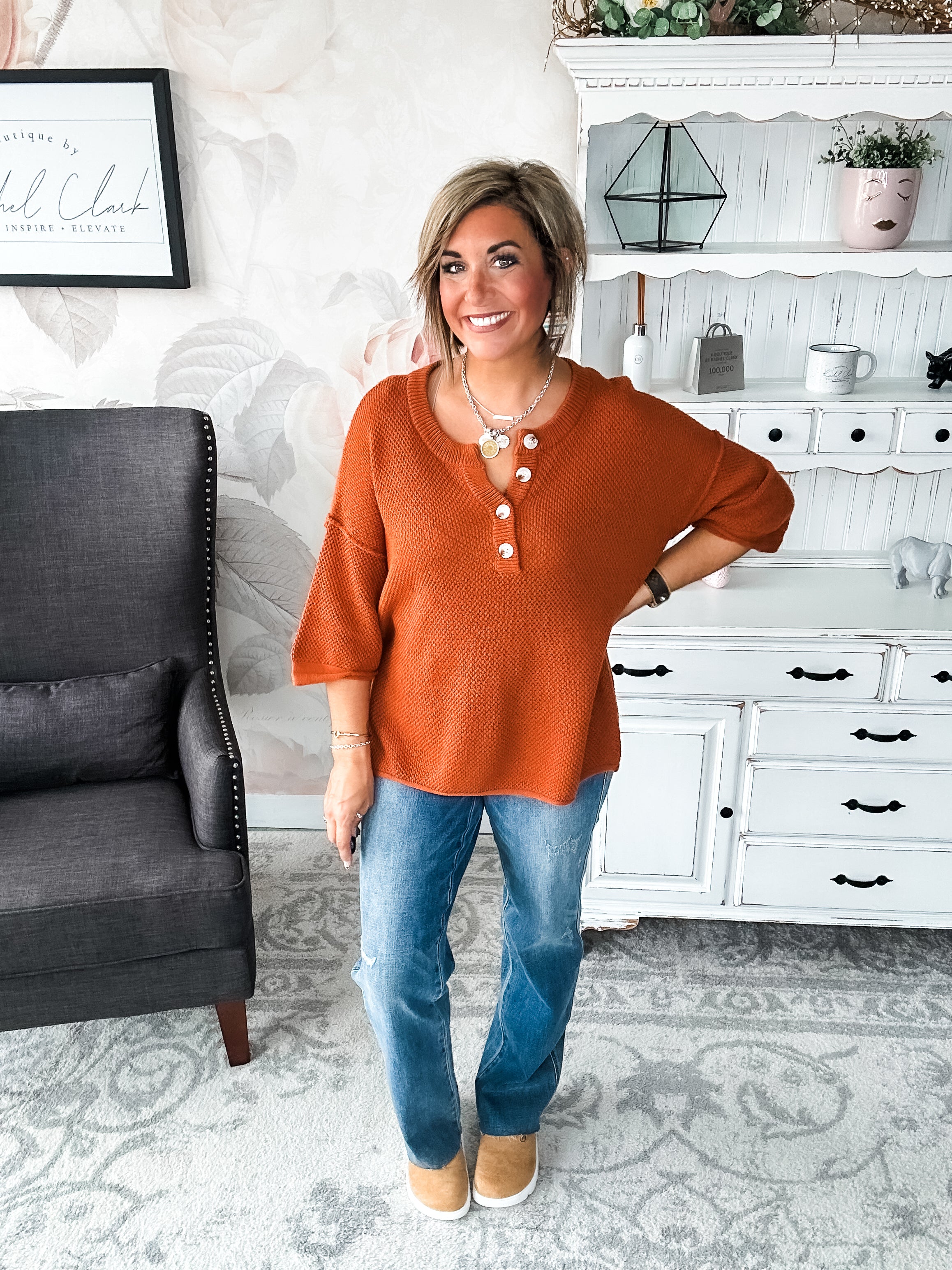 At Last Sweater - Rust