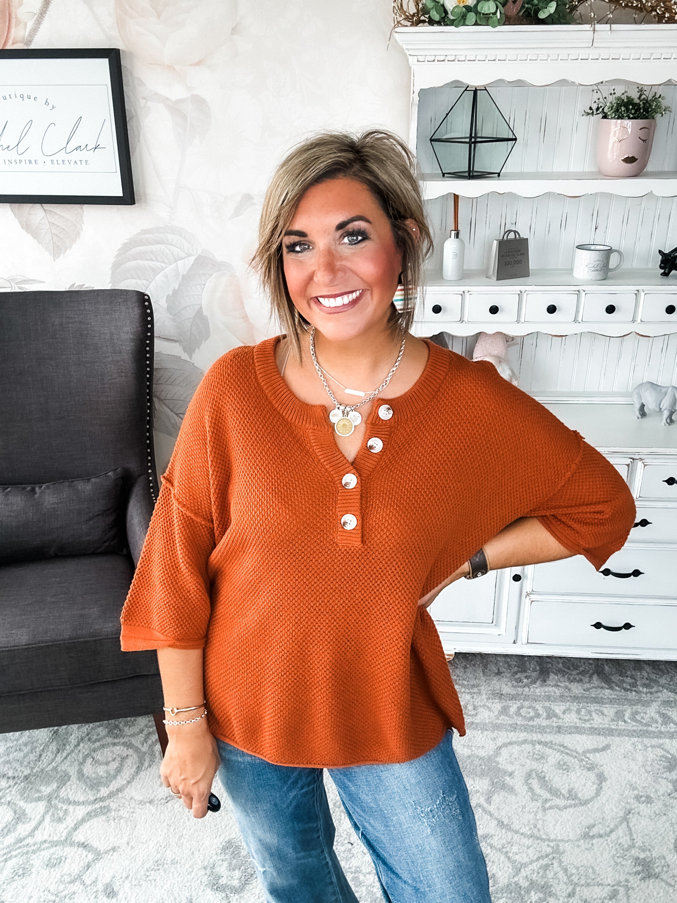 At Last Sweater - Rust