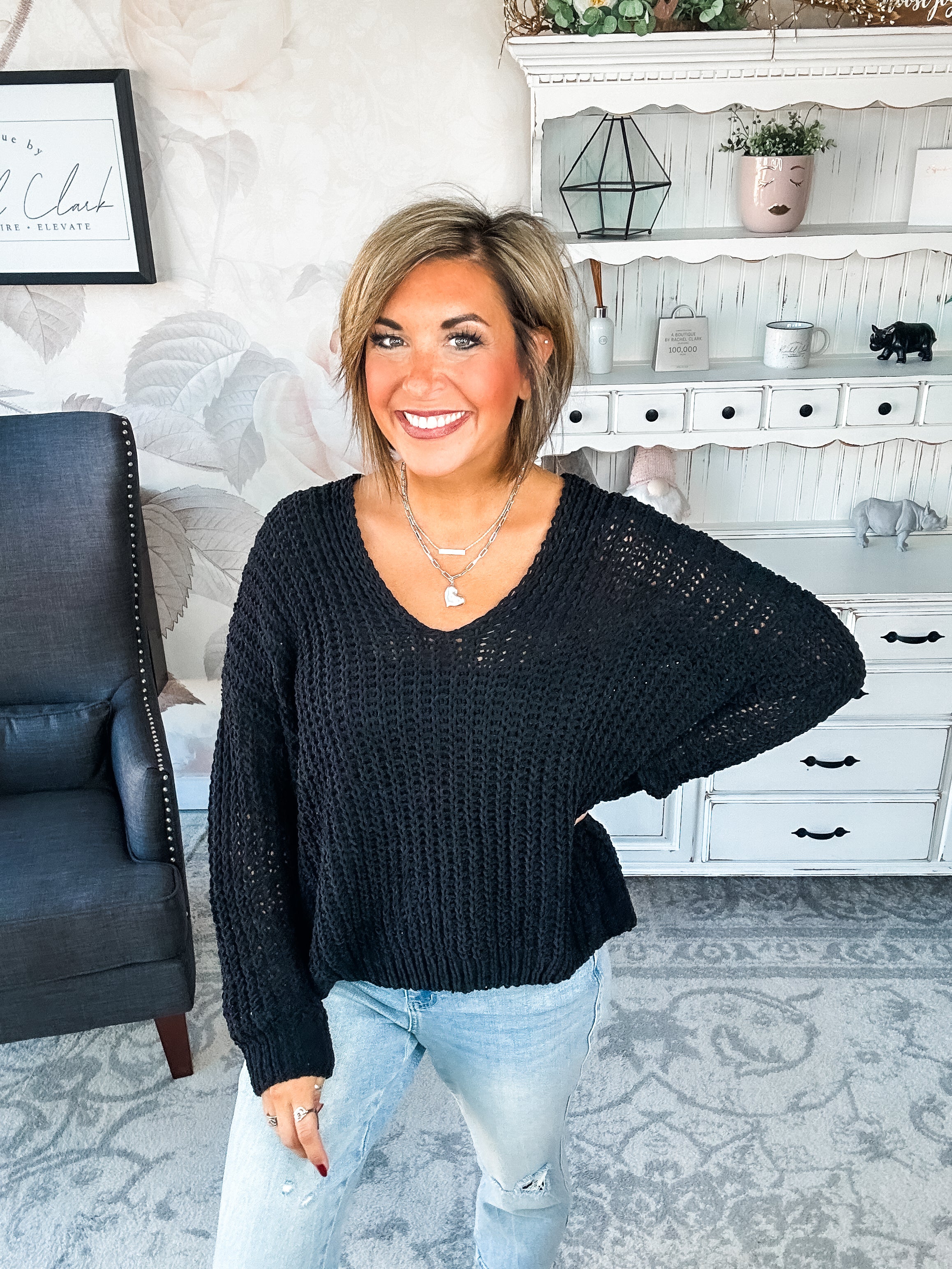 Such a Steal Sweater - Black