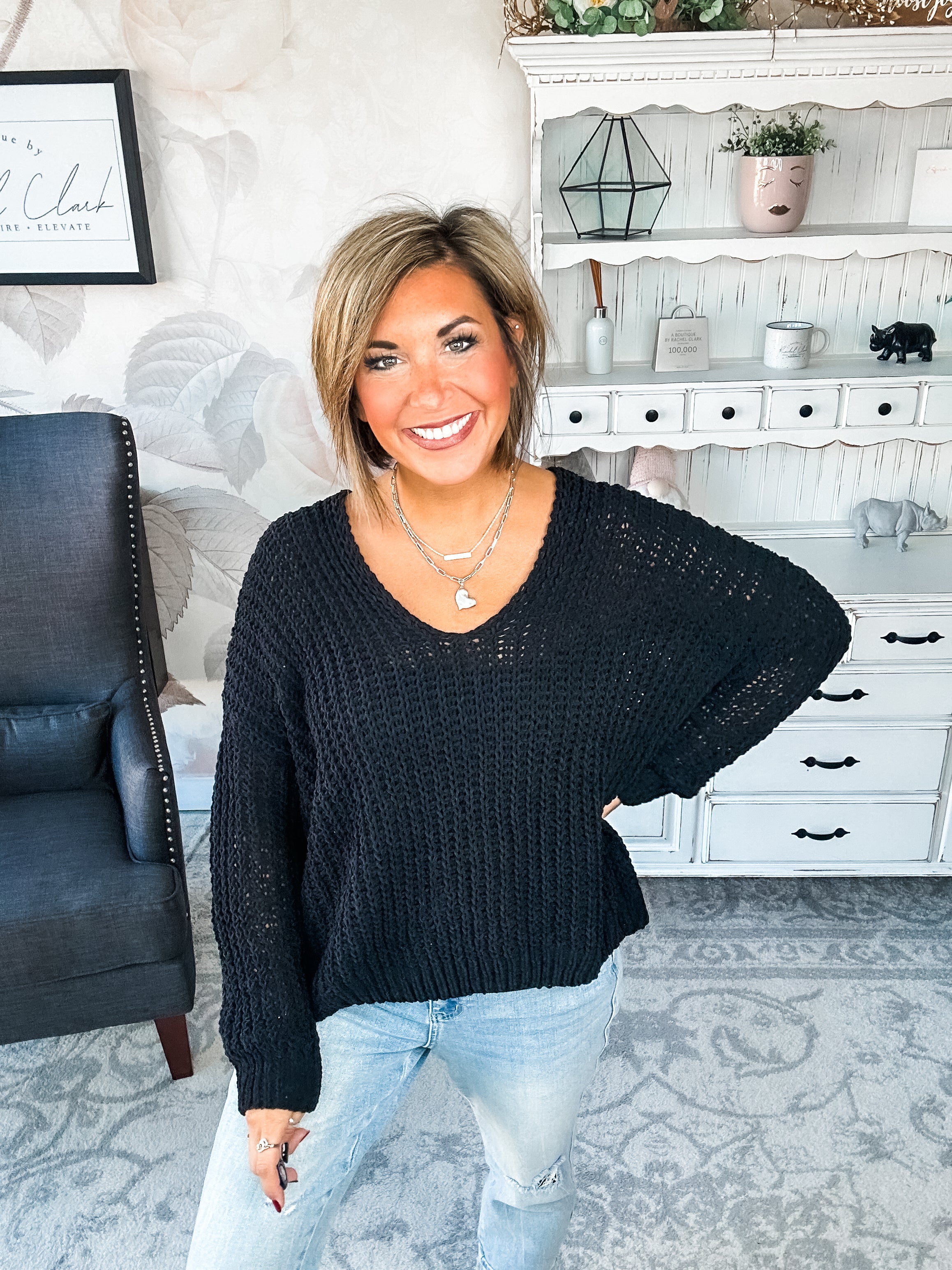 Such a Steal Sweater - Black