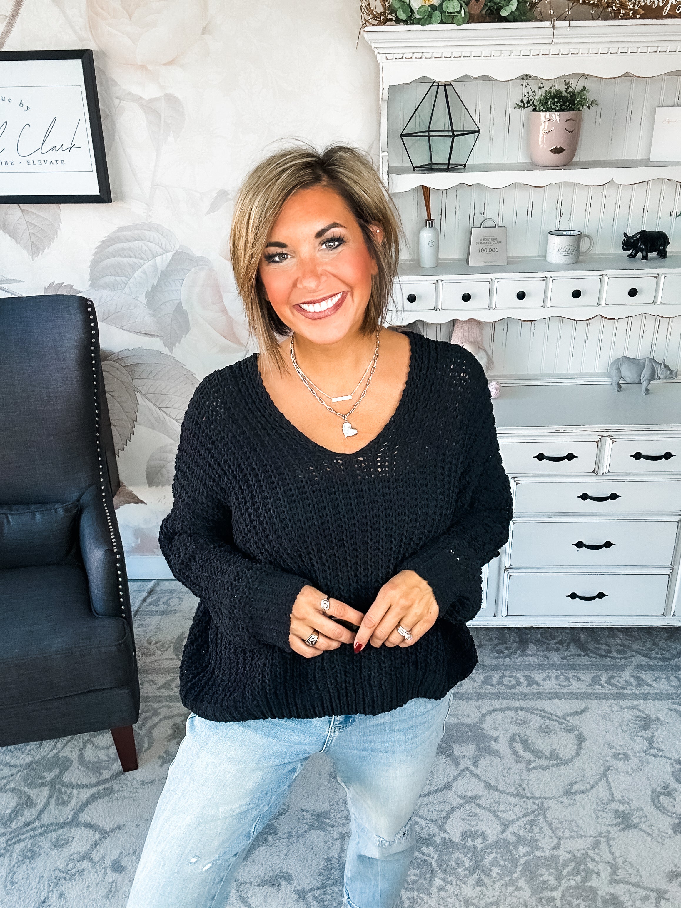 Such a Steal Sweater - Black