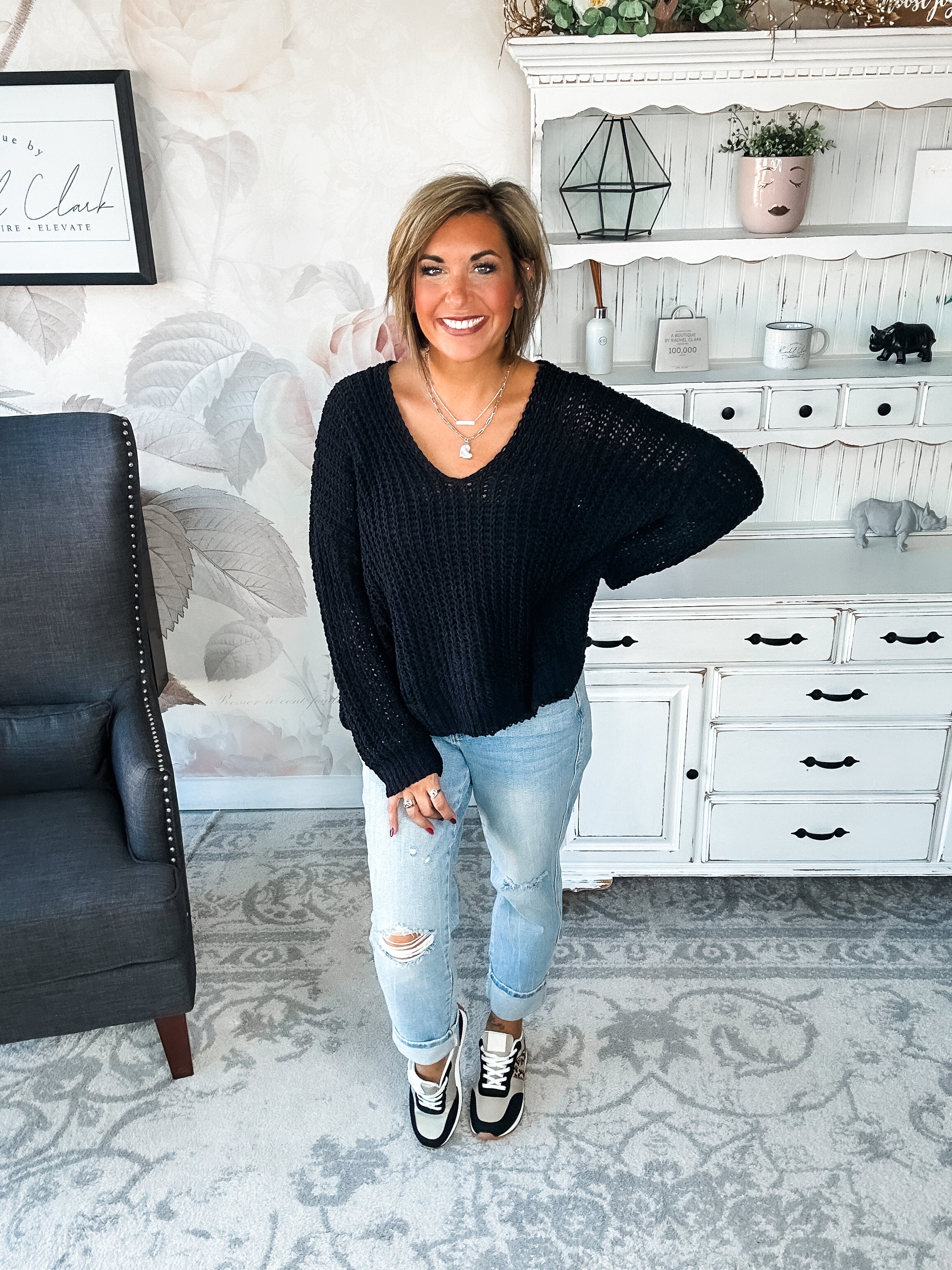 Such a Steal Sweater - Black