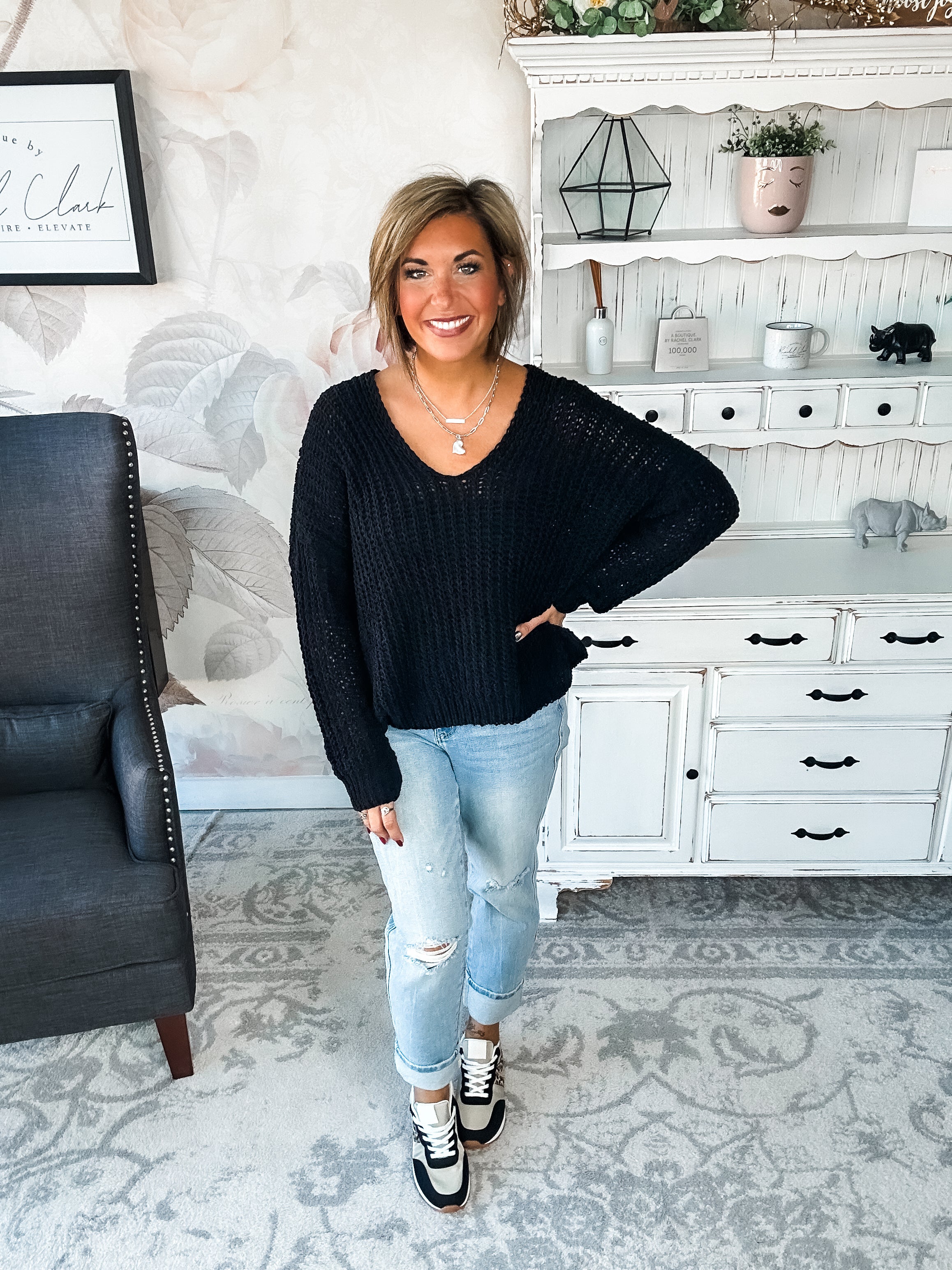 Such a Steal Sweater - Black