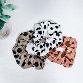 3-Pack Leopard Scrunchie Set