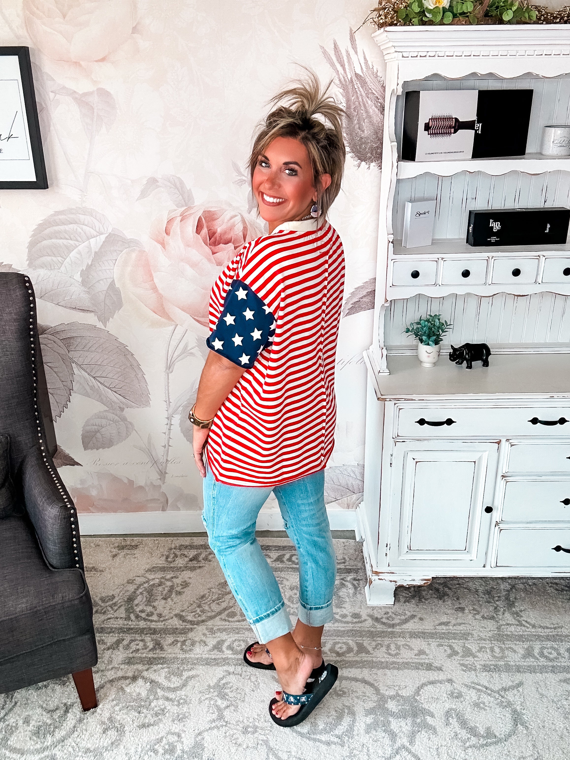 Ampersand Avenue Boyfriend Tee - Little Miss USA
