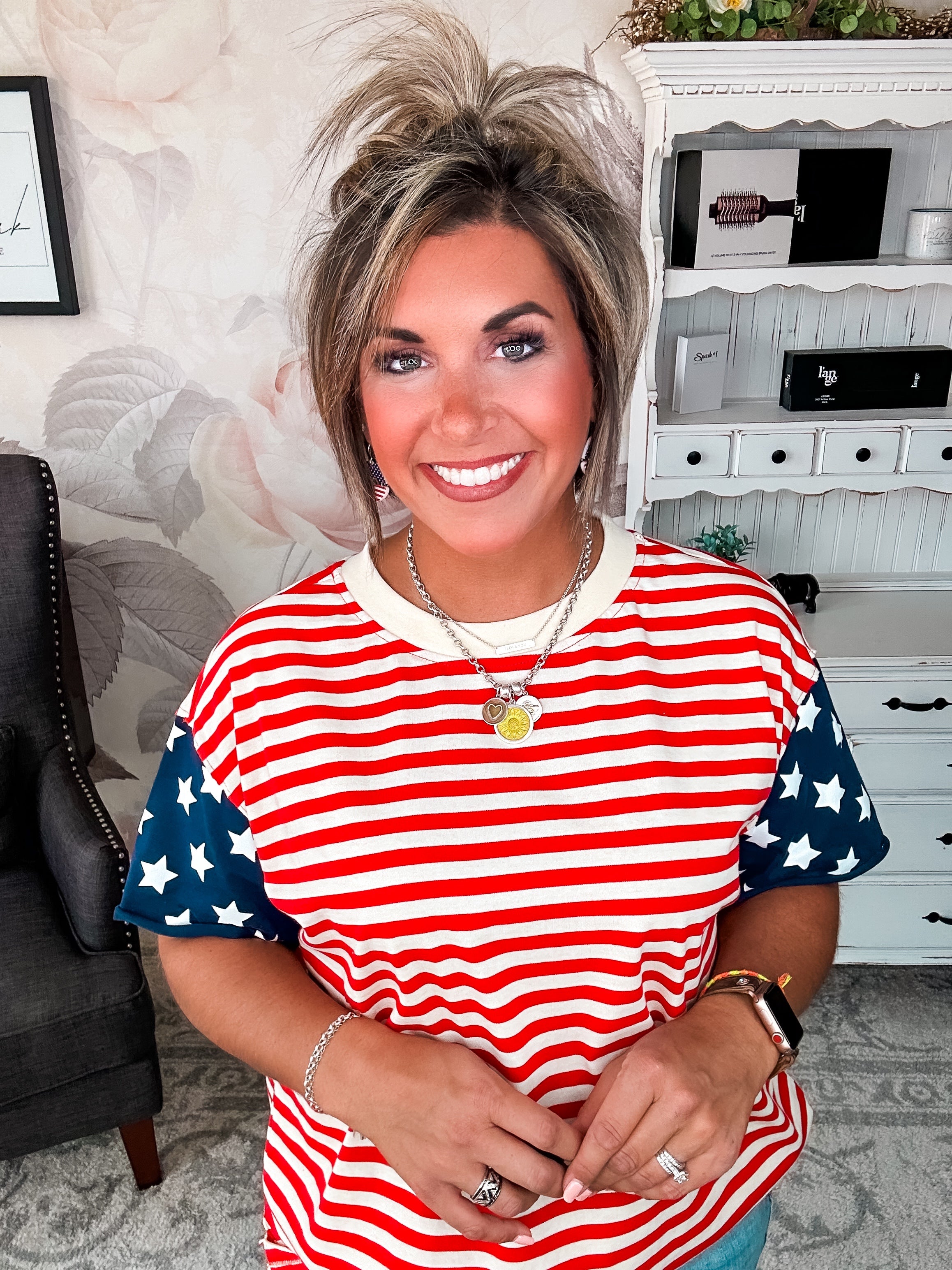 Ampersand Avenue Boyfriend Tee - Little Miss USA