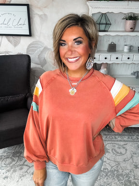 Don't Go Back Pullover Top