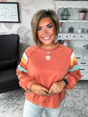 Don't Go Back Pullover Top
