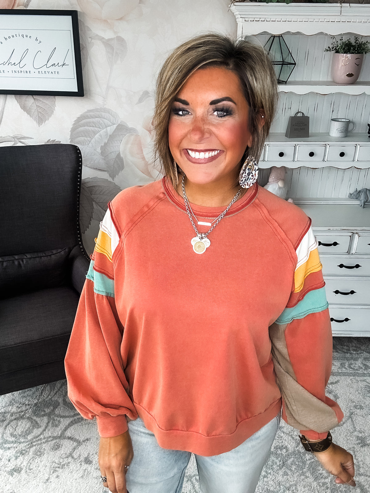 Don't Go Back Pullover Top
