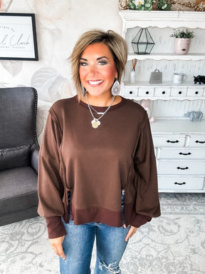 Still Be Here Pullover - Brown