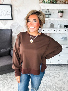 Still Be Here Pullover - Brown