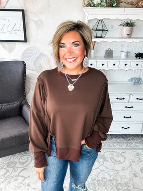 Still Be Here Pullover - Brown