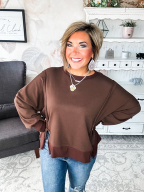 Still Be Here Pullover - Brown