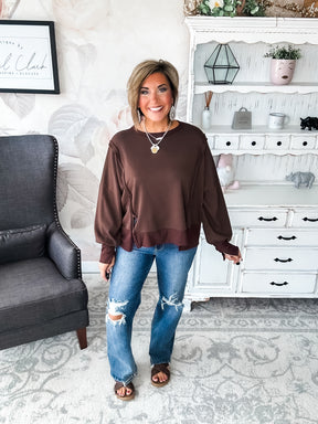 Still Be Here Pullover - Brown