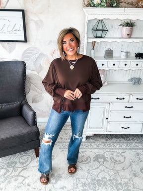 Still Be Here Pullover - Brown
