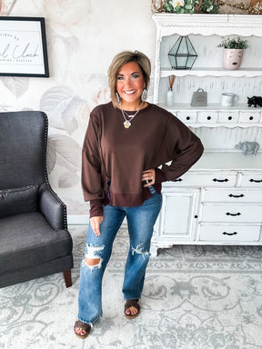 Still Be Here Pullover - Brown