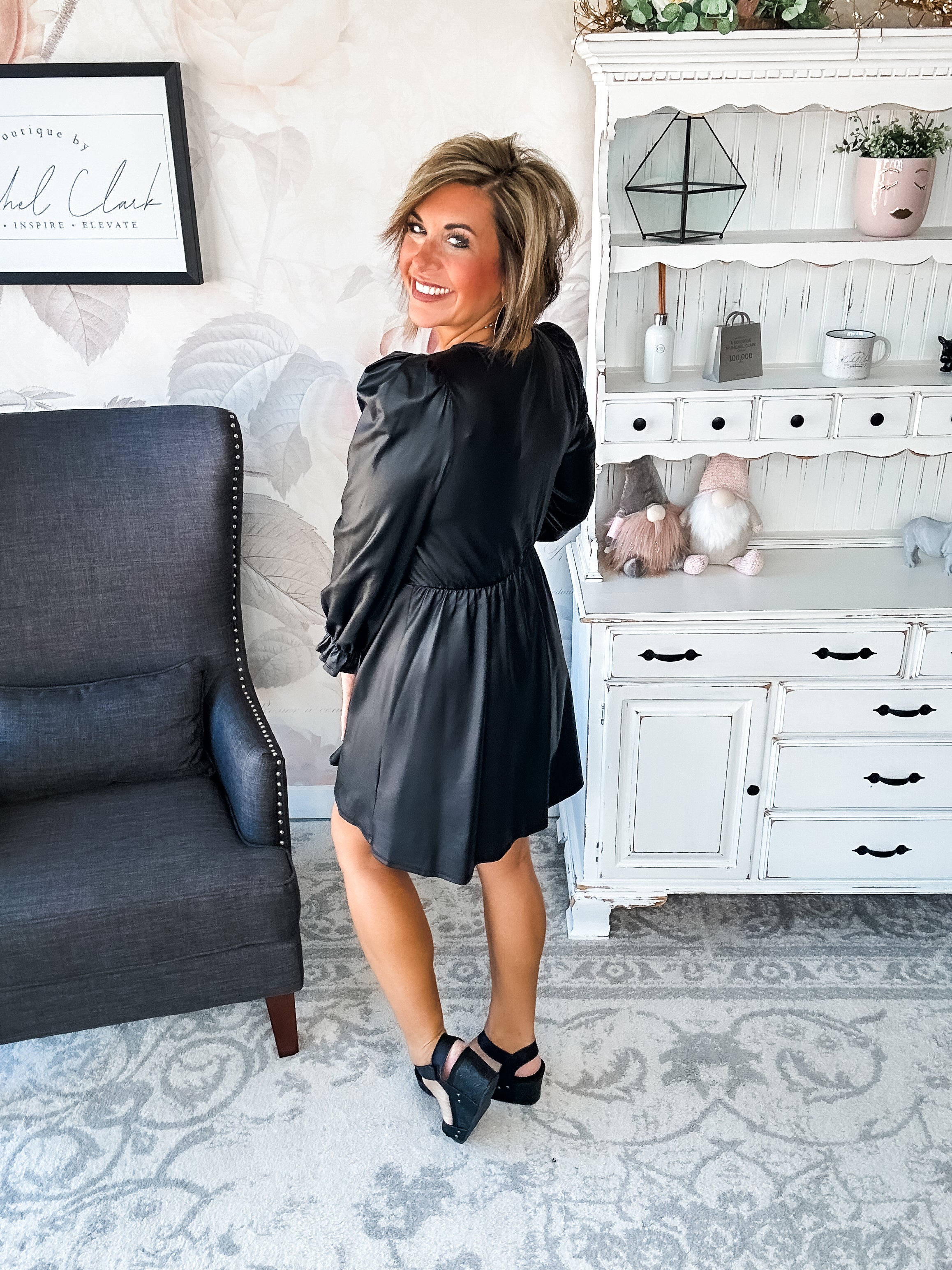 To The Edge Faux Leather Dress