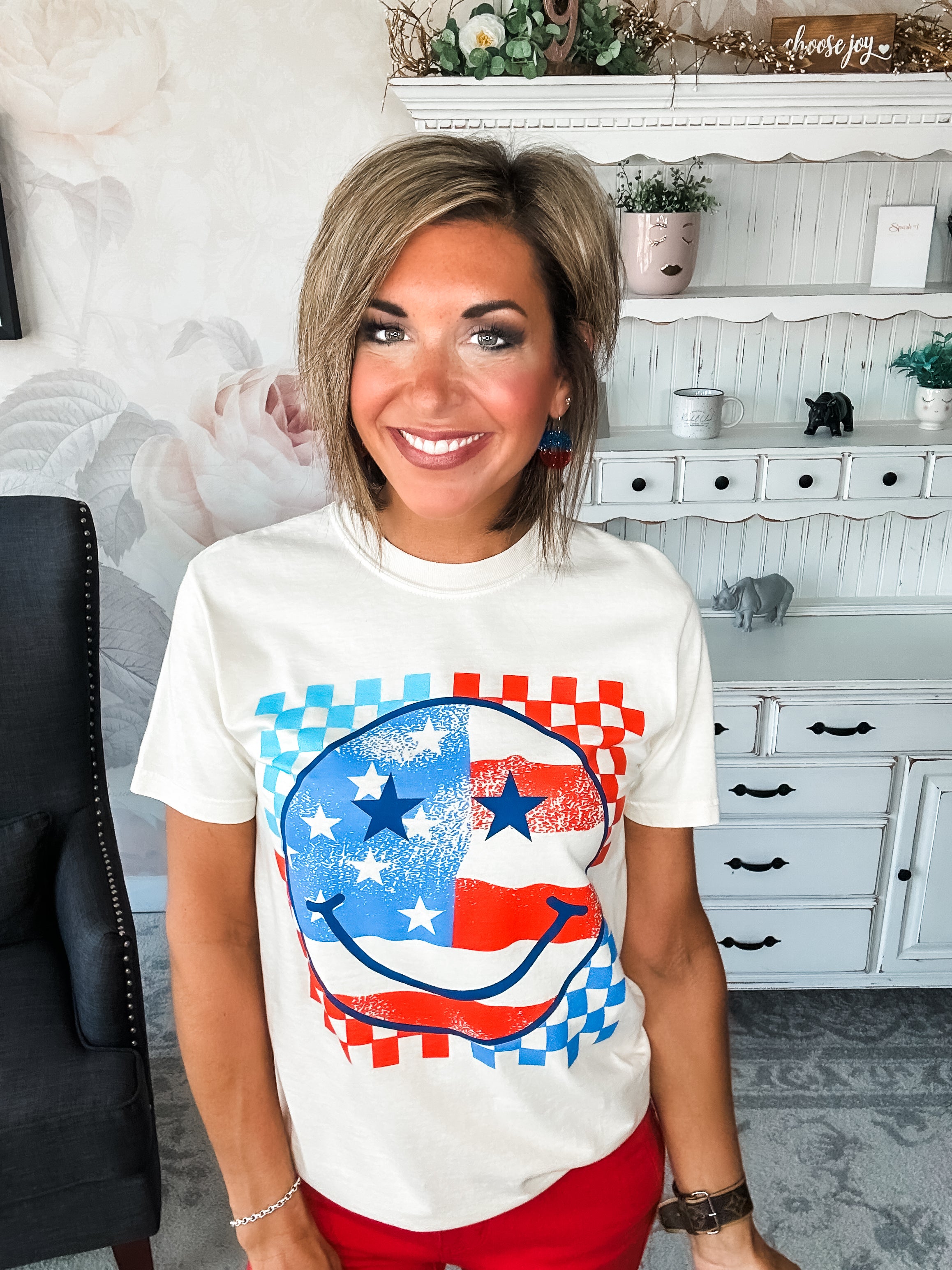 Patriotic Smiley Graphic Tee