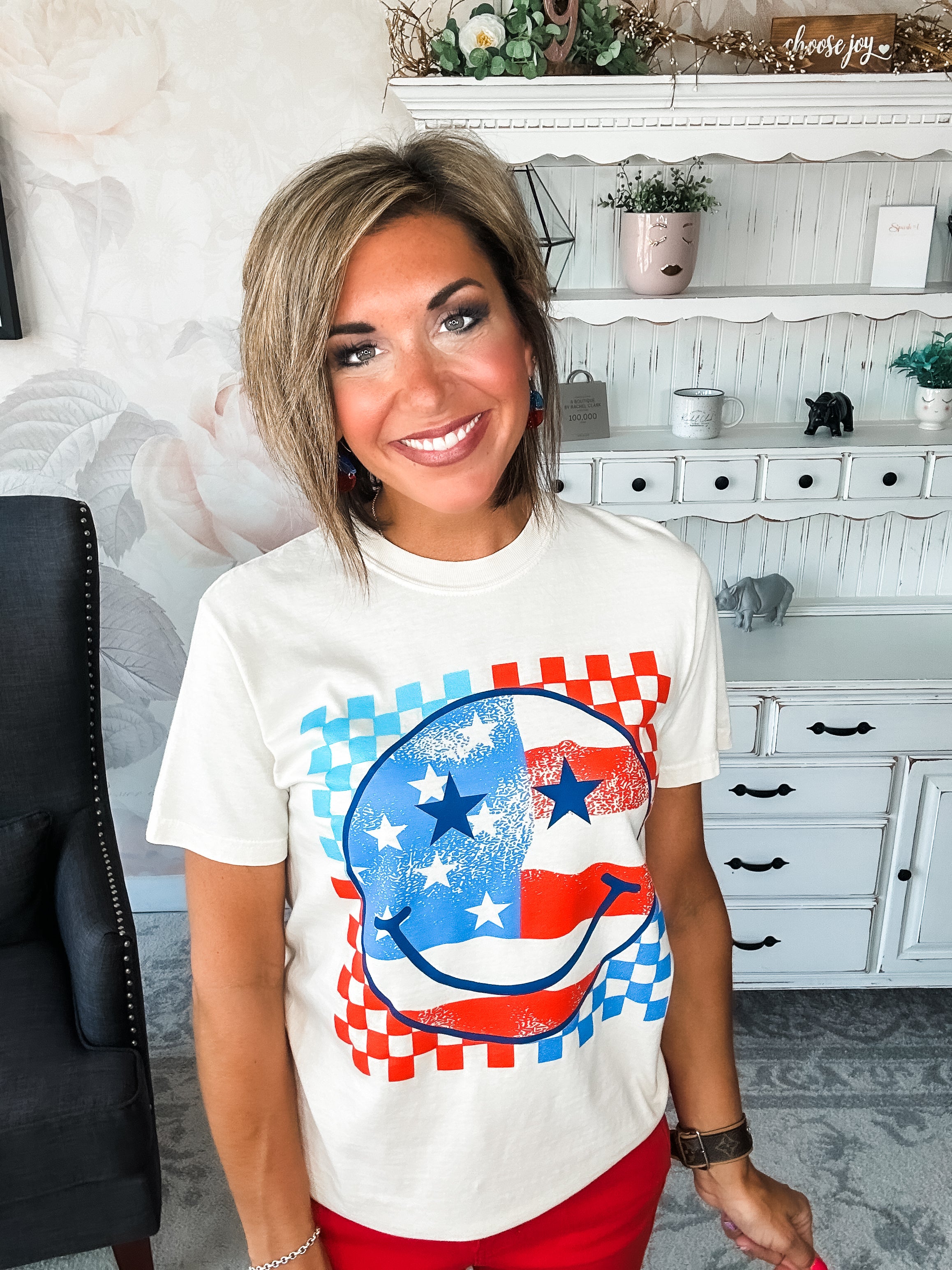 Patriotic Smiley Graphic Tee