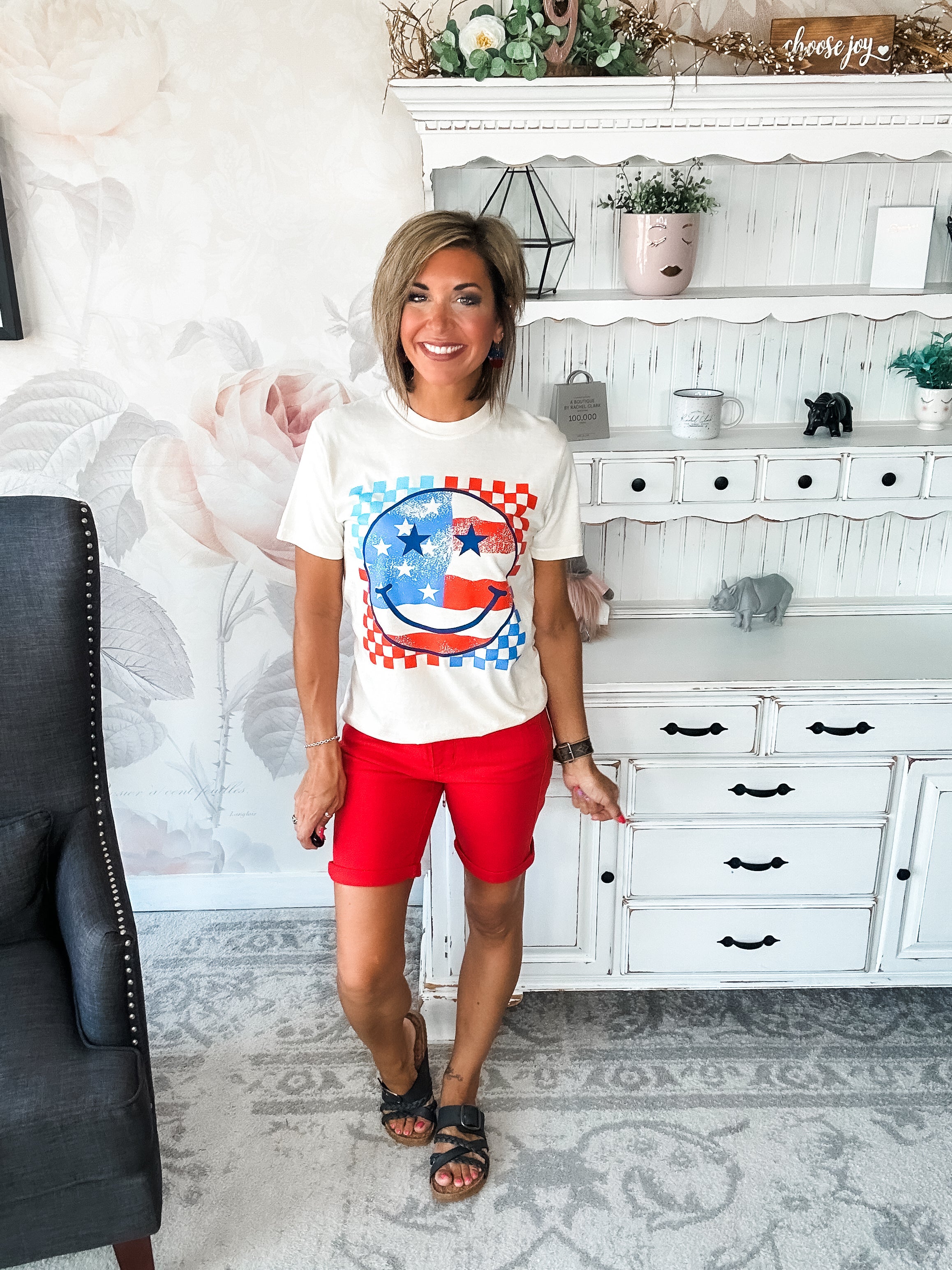 Patriotic Smiley Graphic Tee