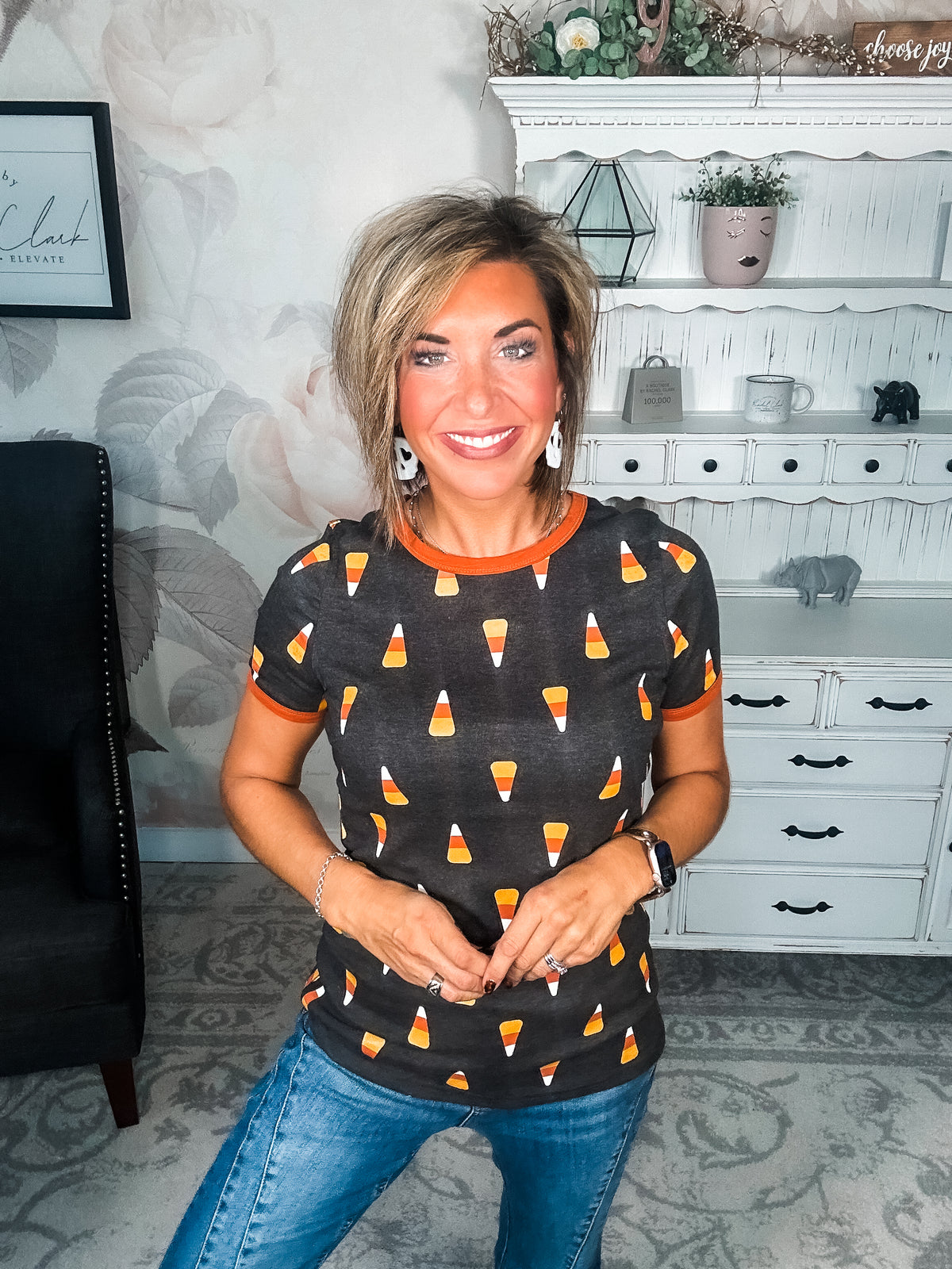 Ampersand Avenue Tee - Candy Corn Cutie