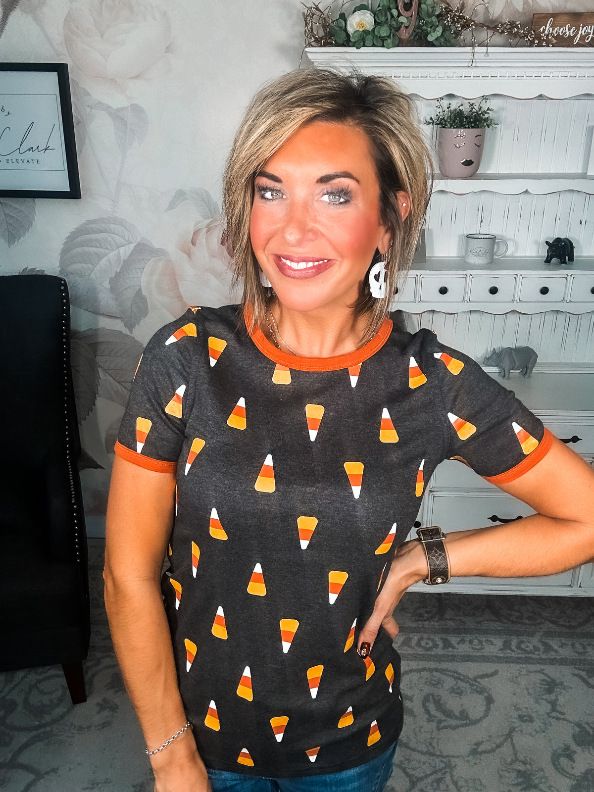 Ampersand Avenue Tee - Candy Corn Cutie