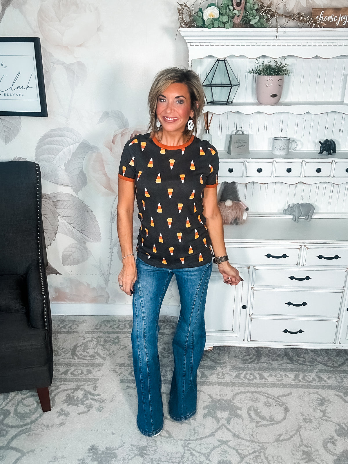 Ampersand Avenue Tee - Candy Corn Cutie