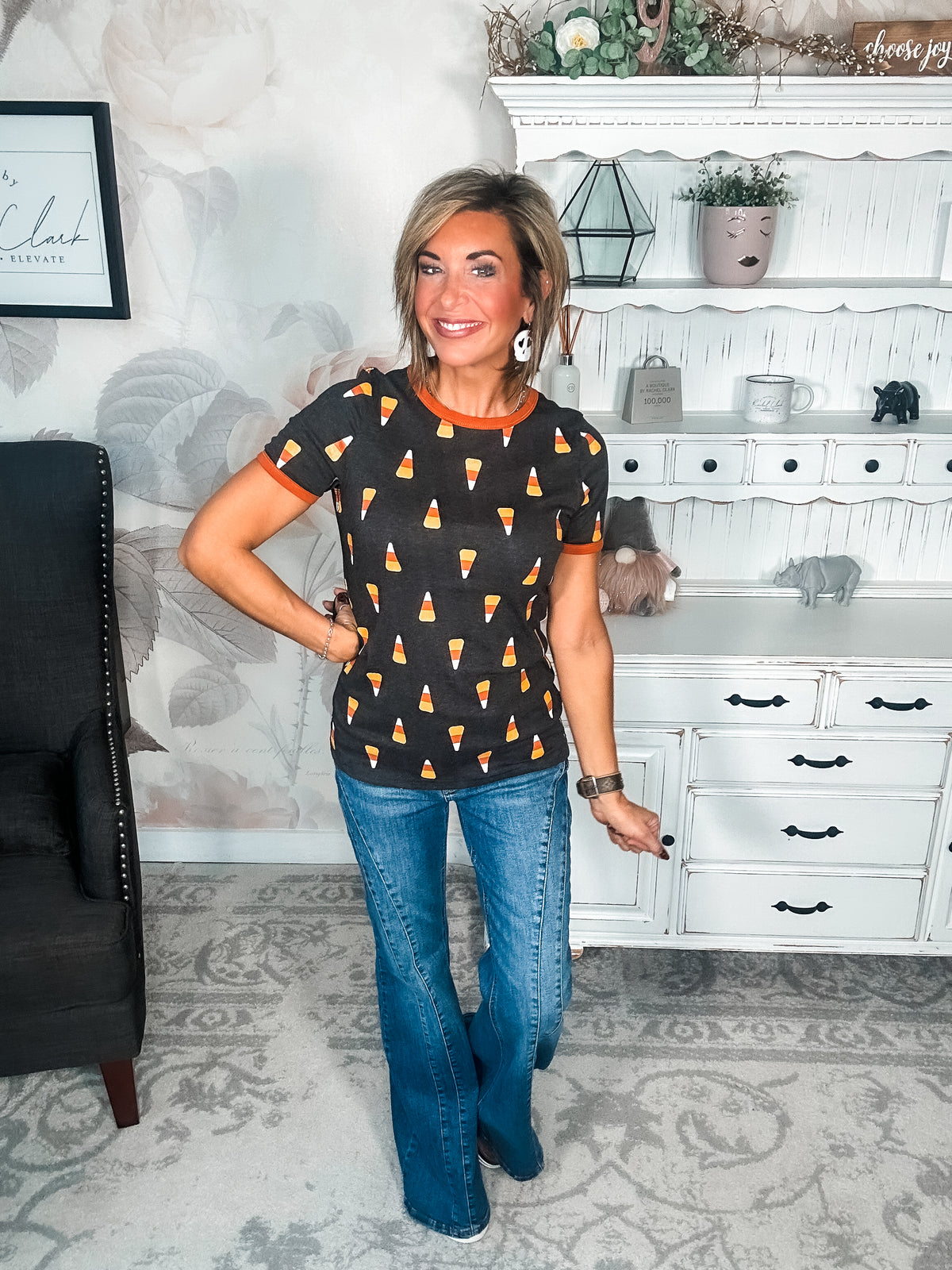 Ampersand Avenue Tee - Candy Corn Cutie