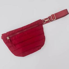 Jolie Puffer Belt Bag - Crimson Red