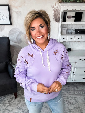 Ampersand Avenue University Hoodie - Love Story - Lilac