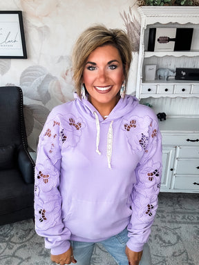 Ampersand Avenue University Hoodie - Love Story - Lilac