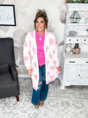 On Cloud Nine Valentine Cardigan - Pink