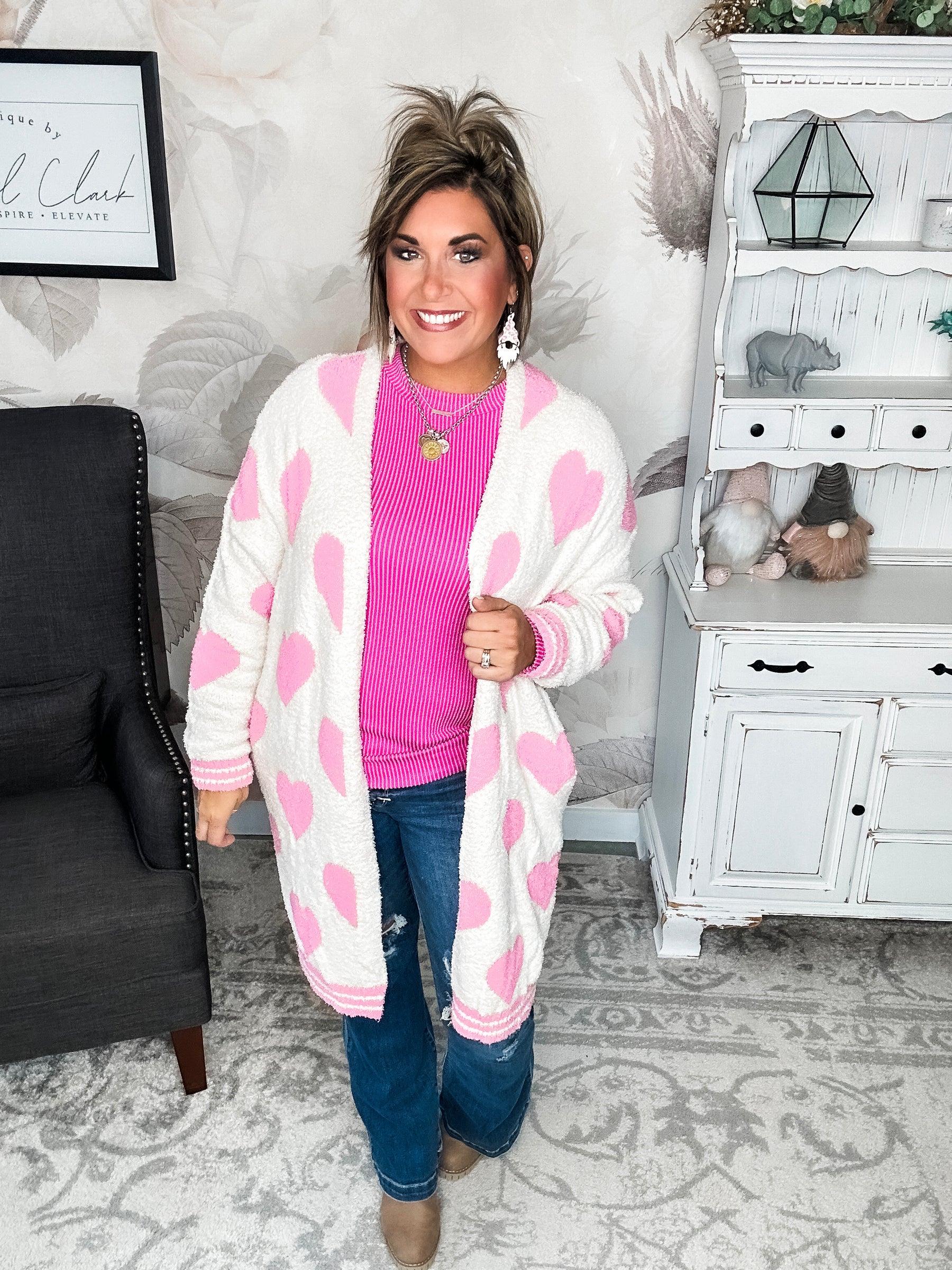 On Cloud Nine Valentine Cardigan - Pink