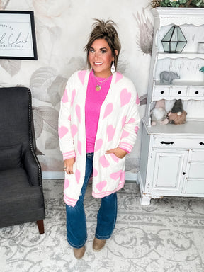 On Cloud Nine Valentine Cardigan - Pink