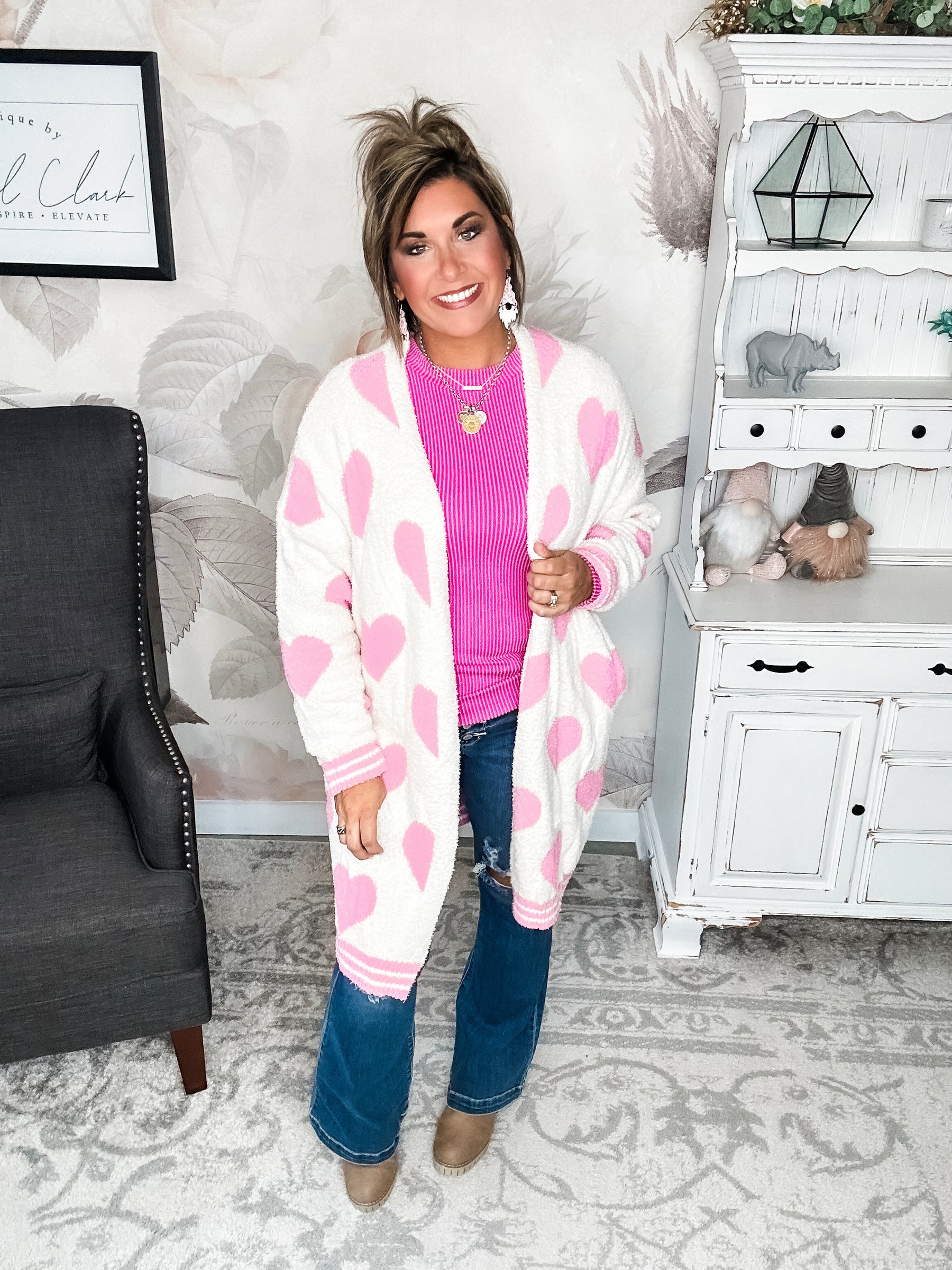 On Cloud Nine Valentine Cardigan - Pink