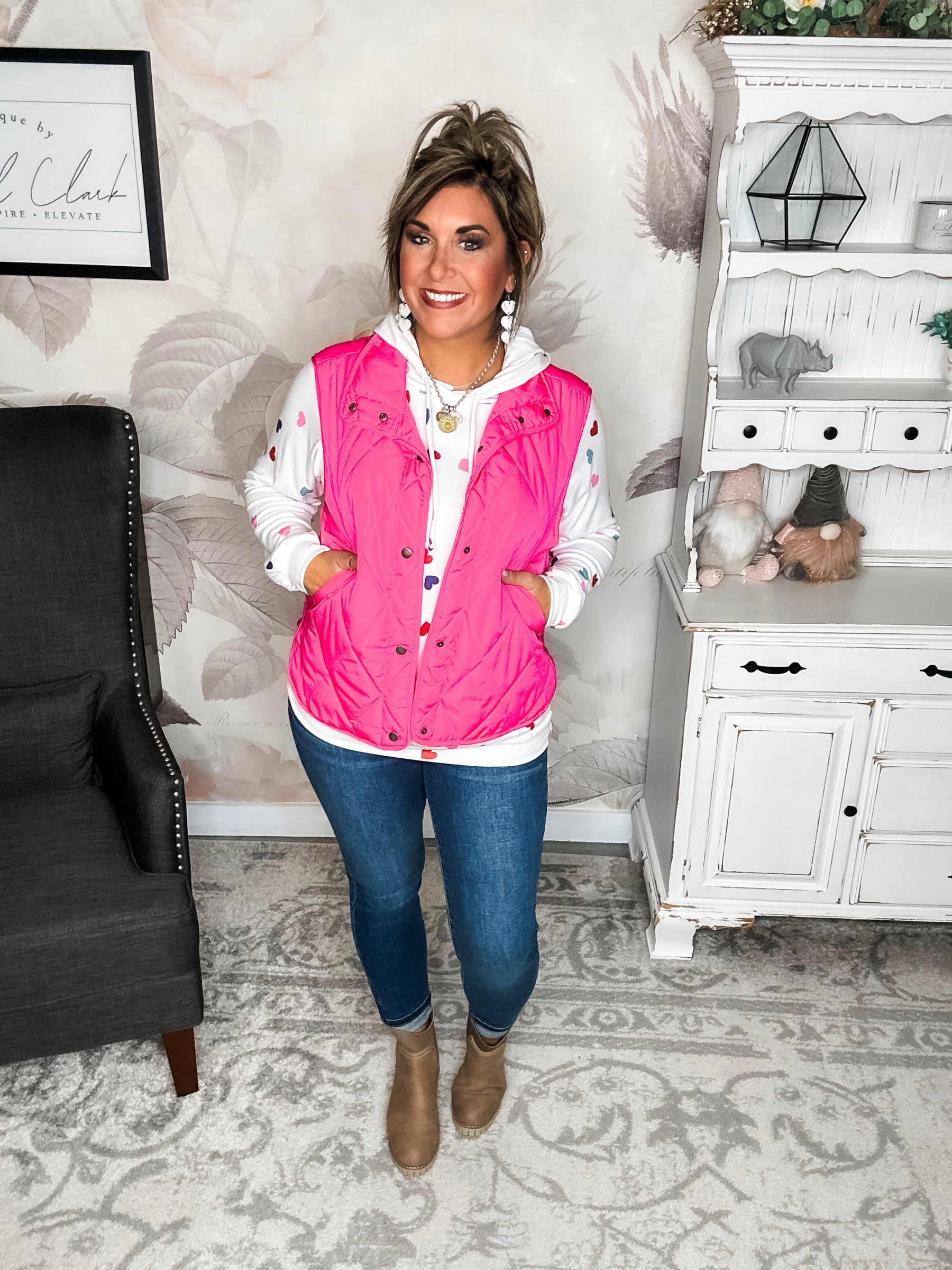 Lucky In Love Quilted Vest