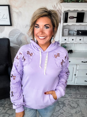 Ampersand Avenue University Hoodie - Love Story - Lilac