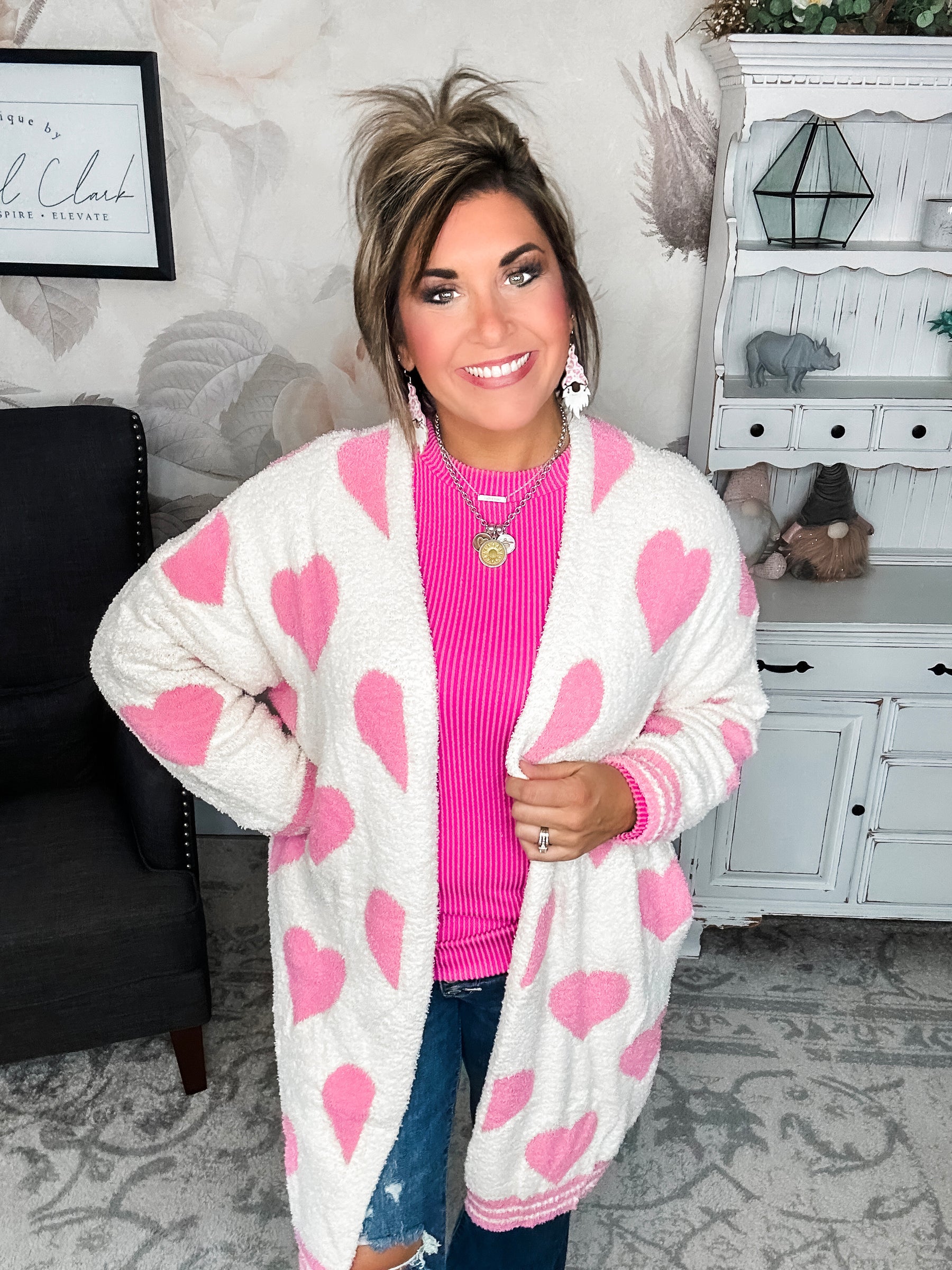 On Cloud Nine Valentine Cardigan - Pink